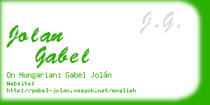 jolan gabel business card